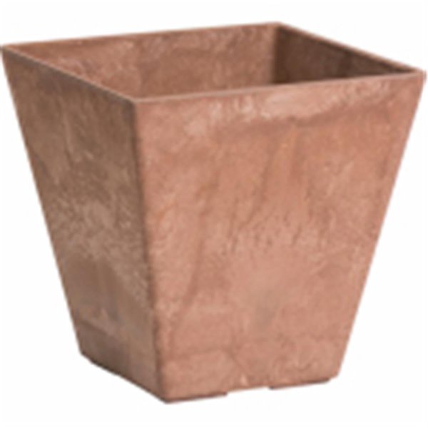 Book Publishing Co 10 in. Square Ella Planter, Rust GR2495303